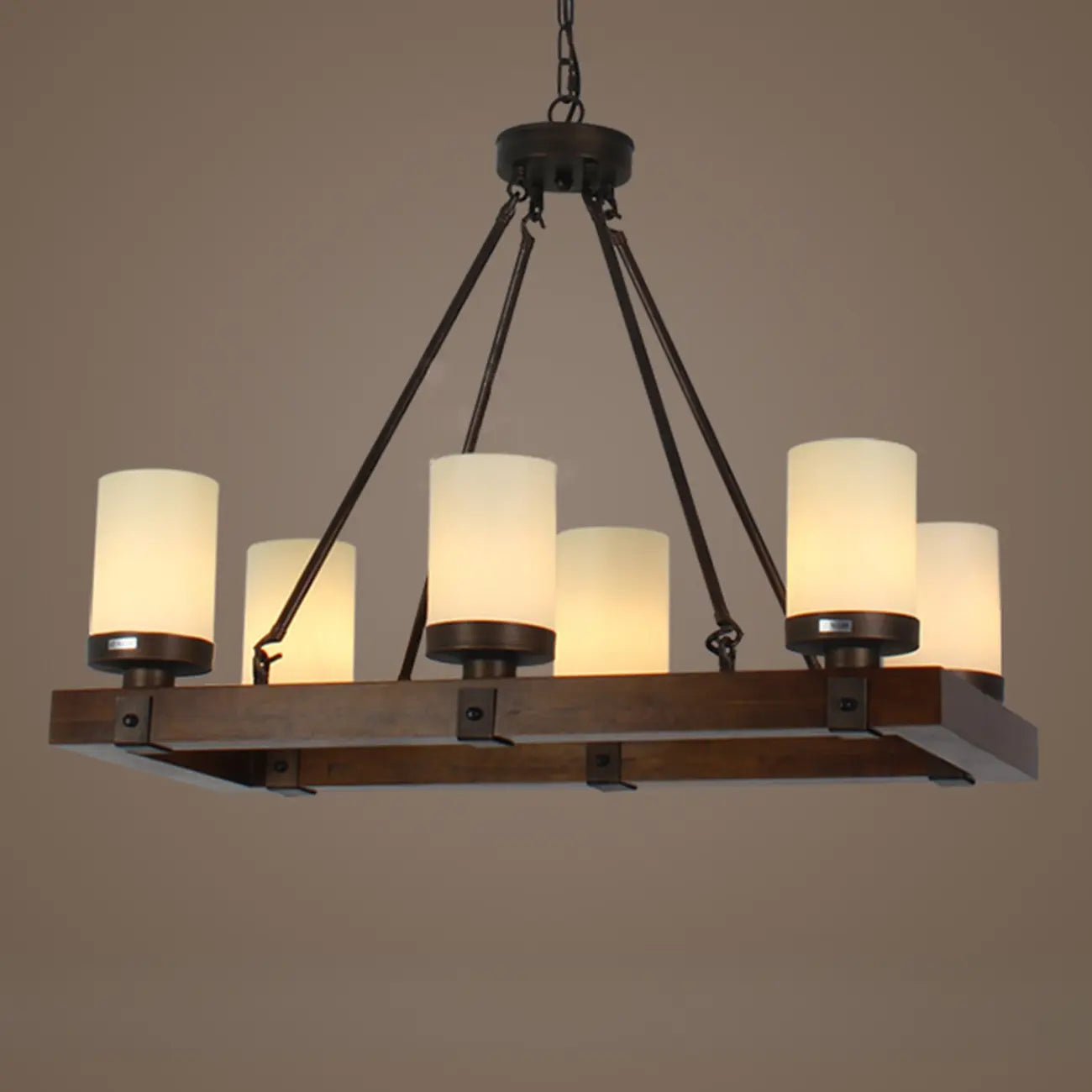 Lampadario a sospensione da isola per cucina industriale a 6 luci in metallo