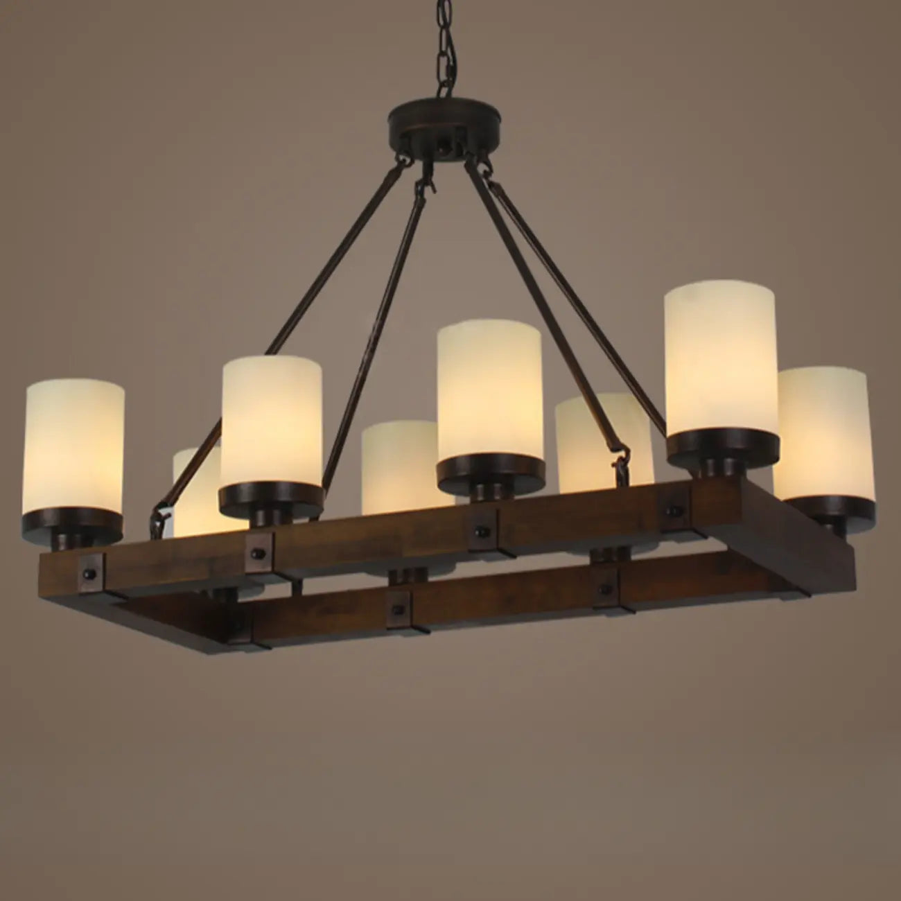 Lampadario a sospensione da isola per cucina industriale a 6 luci in metallo