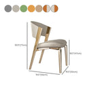 Chaise de salle à manger glamour moderne à dossier bas en similicuir