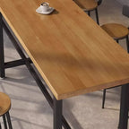 Table de bar à 3 pieds en métal noir avec repose-pieds