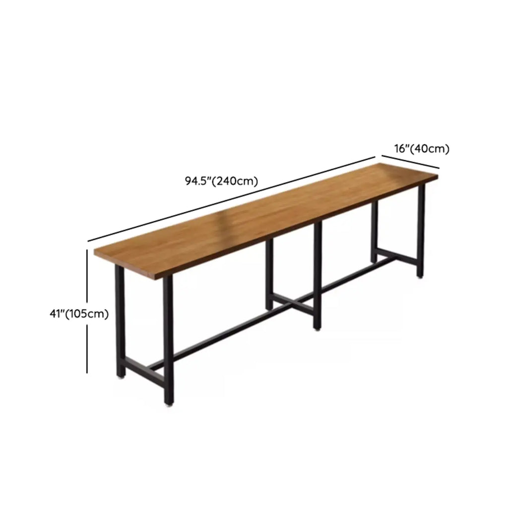 Table de bar à 3 pieds en métal noir avec repose-pieds