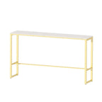 Tables de bar élégantes avec plateau en marbre blanc