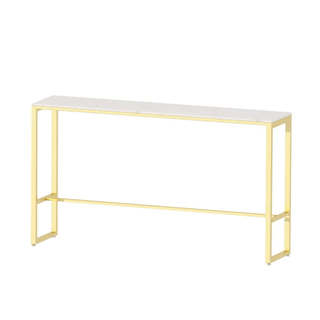 Tables de bar élégantes avec plateau en marbre blanc