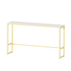 Tables de bar élégantes avec plateau en marbre blanc