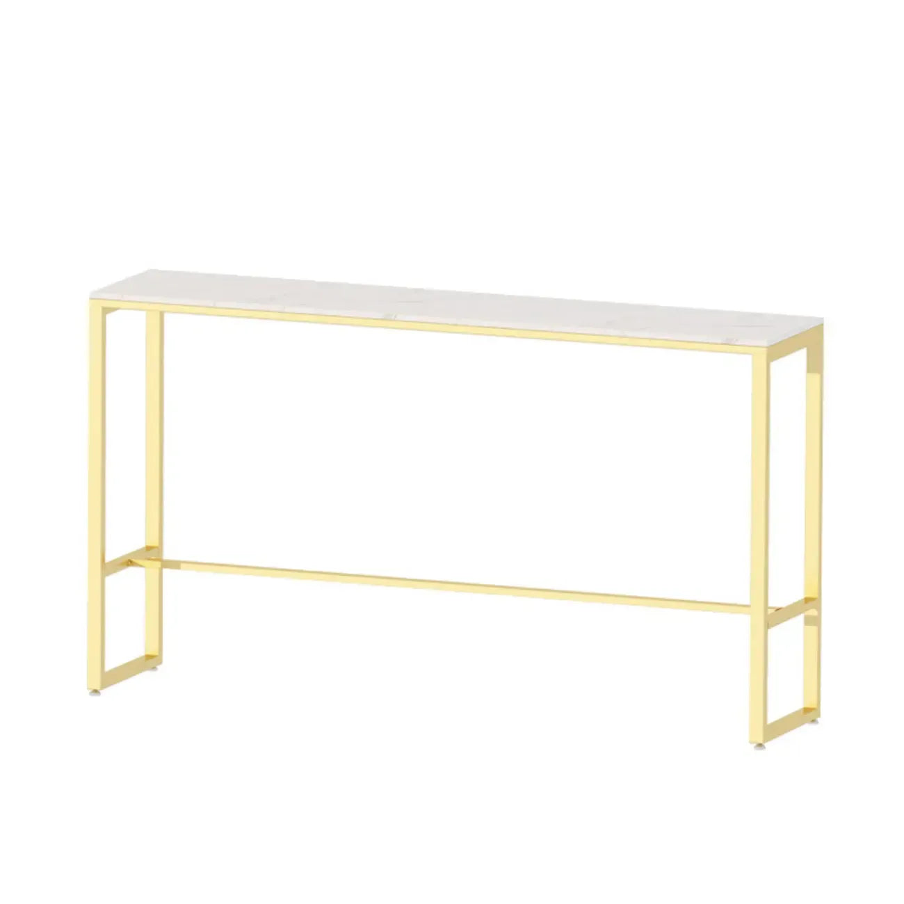Tables de bar élégantes avec plateau en marbre blanc