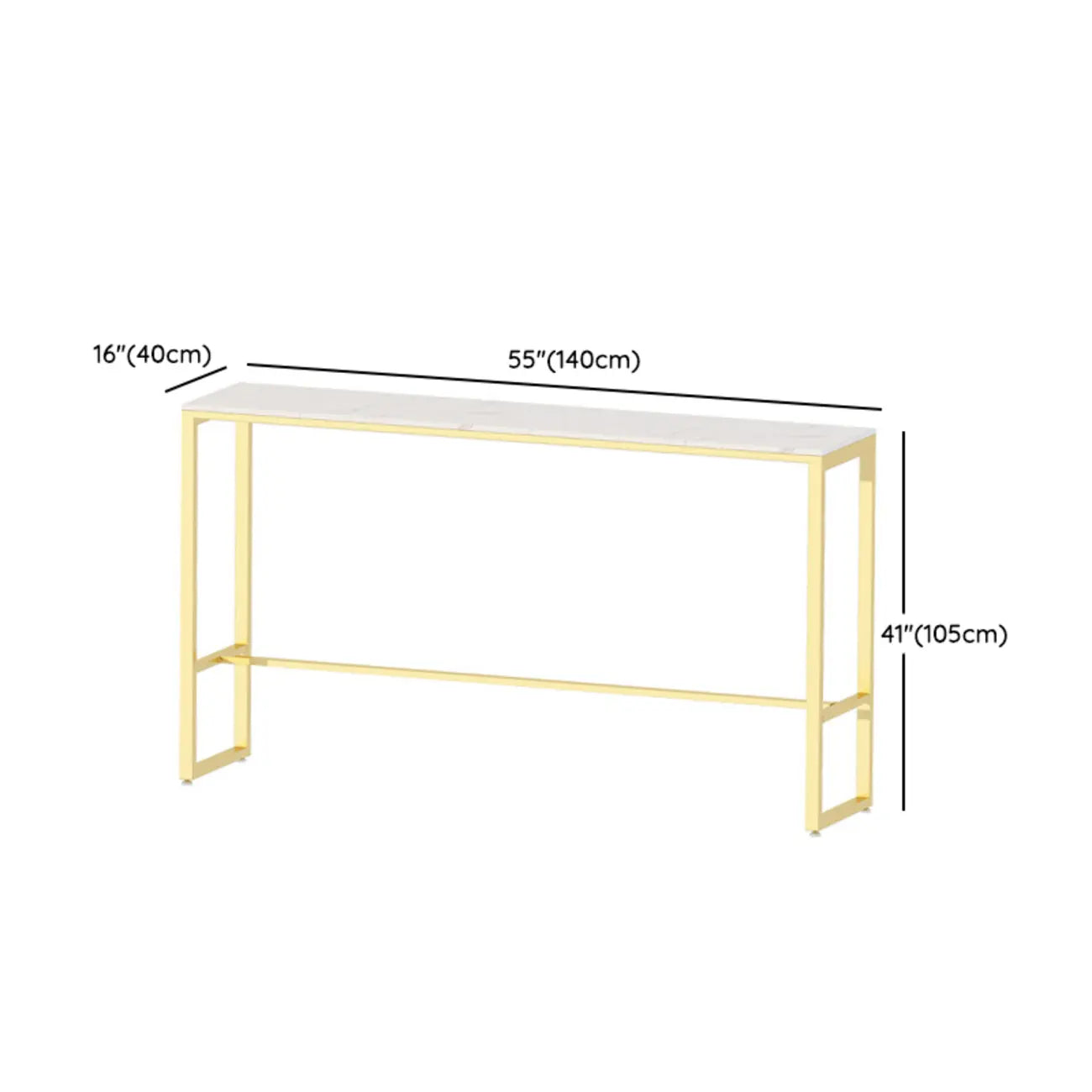 Tables de bar élégantes avec plateau en marbre blanc