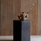 Table d'appoint carrée moderne en pin noir