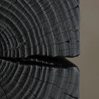 Table d'appoint carrée moderne en pin noir