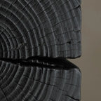 Table d'appoint carrée moderne en pin noir