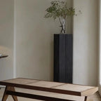 Table d'appoint carrée moderne en pin noir