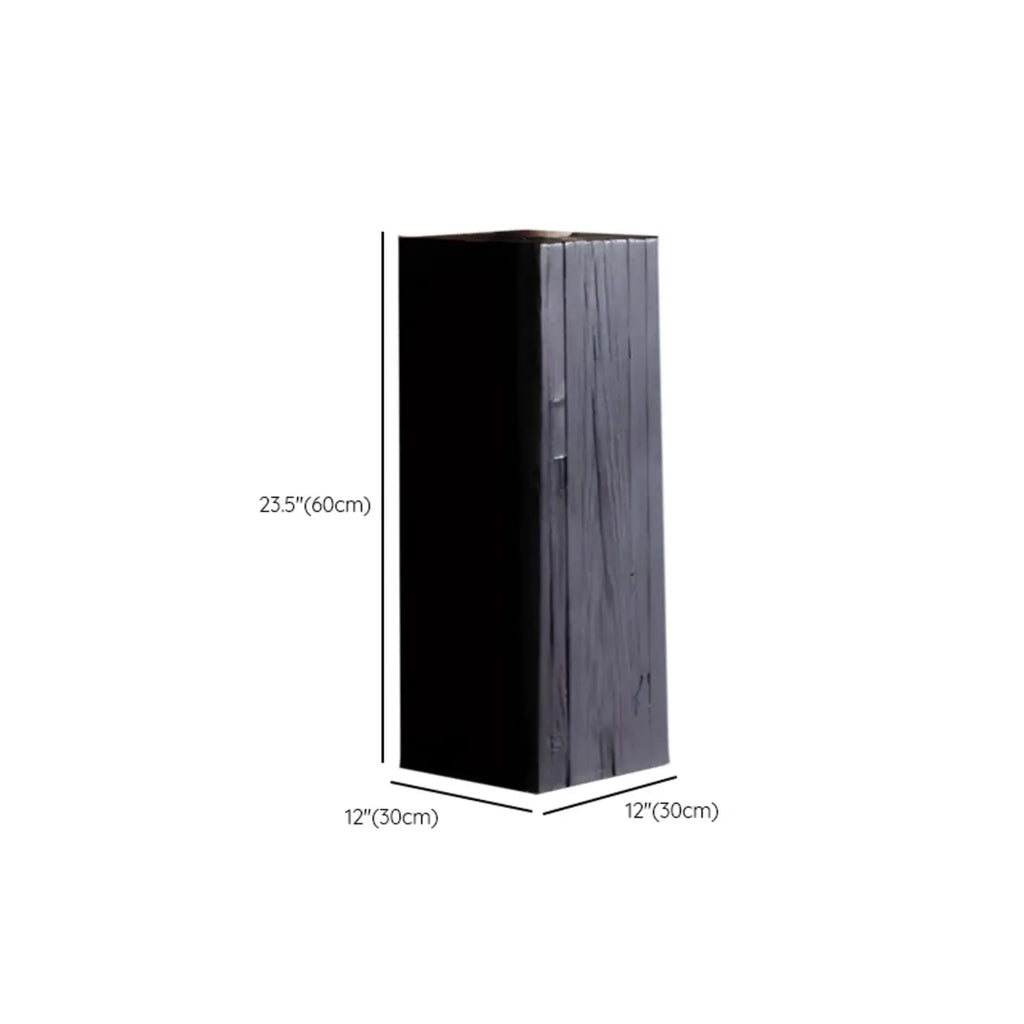 Table d'appoint carrée moderne en pin noir