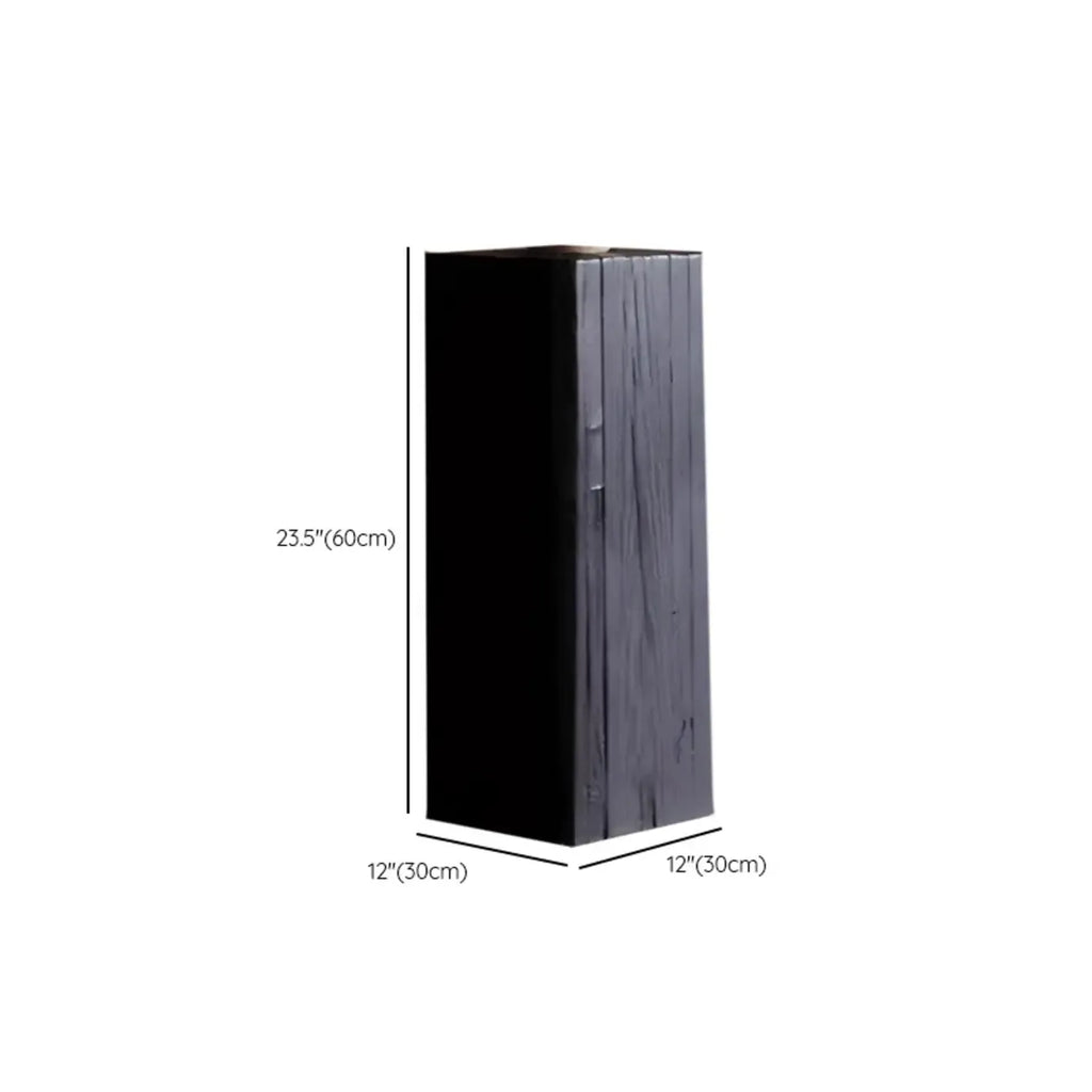Table d'appoint carrée moderne en pin noir