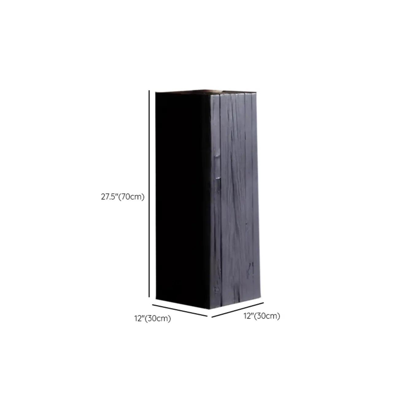 Table d'appoint carrée moderne en pin noir