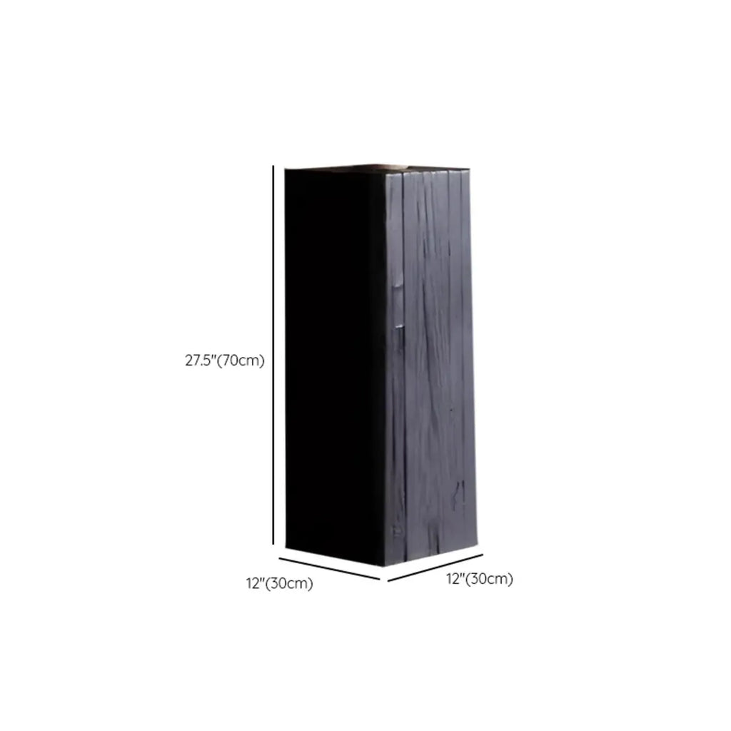 Table d'appoint carrée moderne en pin noir