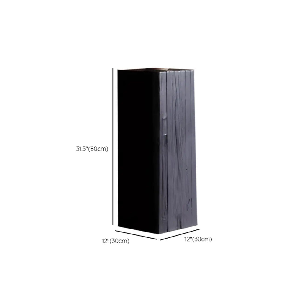 Table d'appoint carrée moderne en pin noir