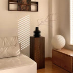 Table d'appoint carrée Pillar en pin rustique