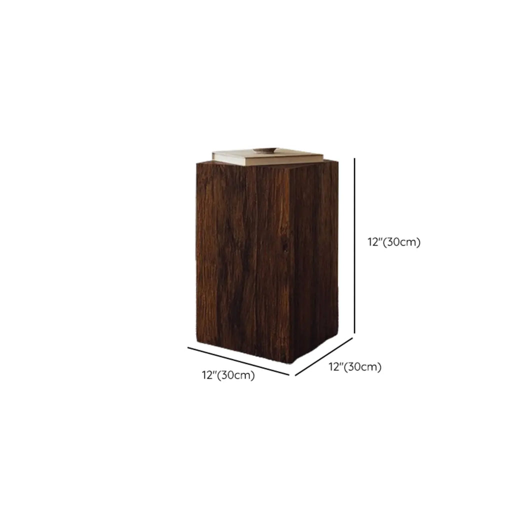 Table d'appoint carrée Pillar en pin rustique