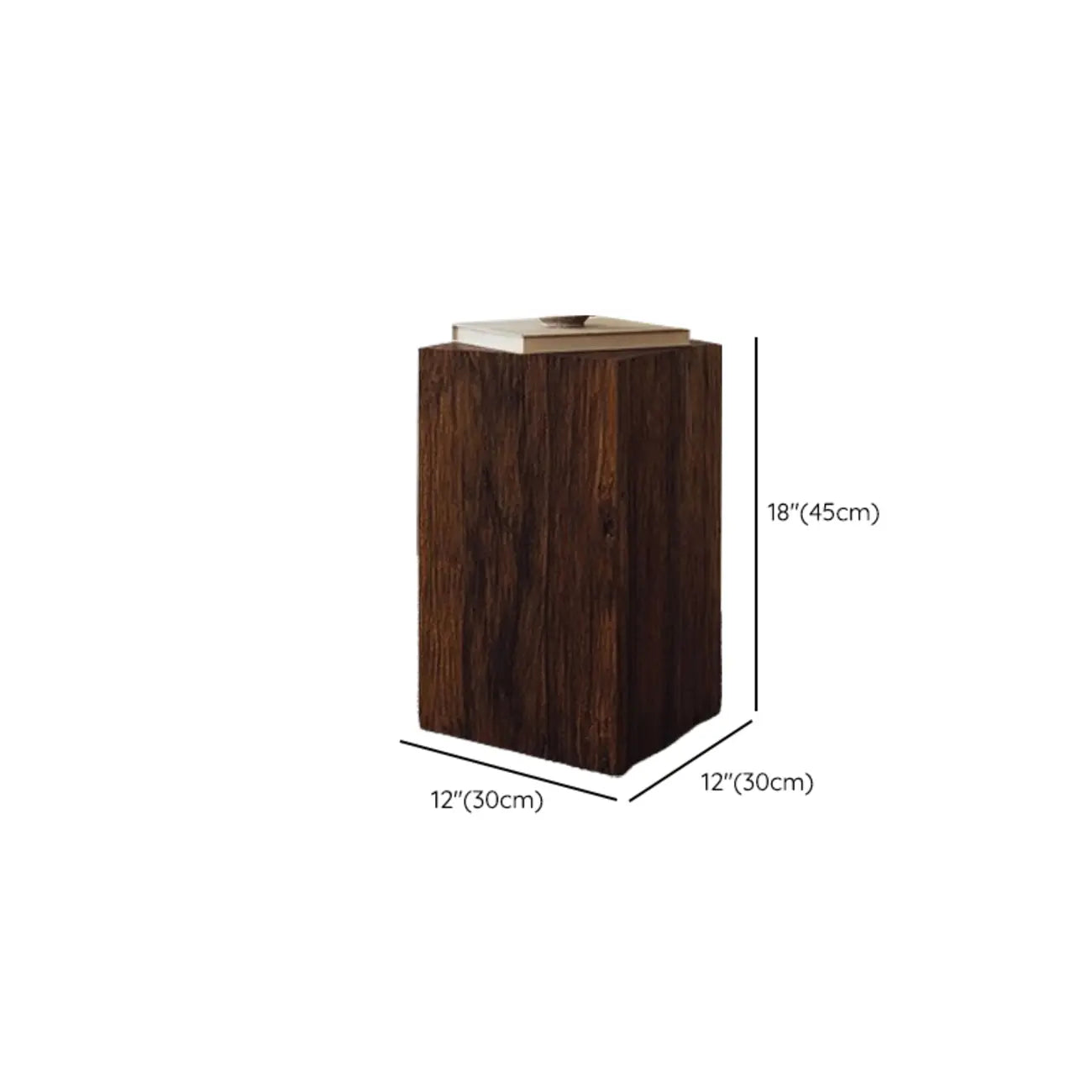 Table d'appoint carrée Pillar en pin rustique