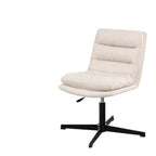 Chaise de bureau réglable décontractée en cuir beige