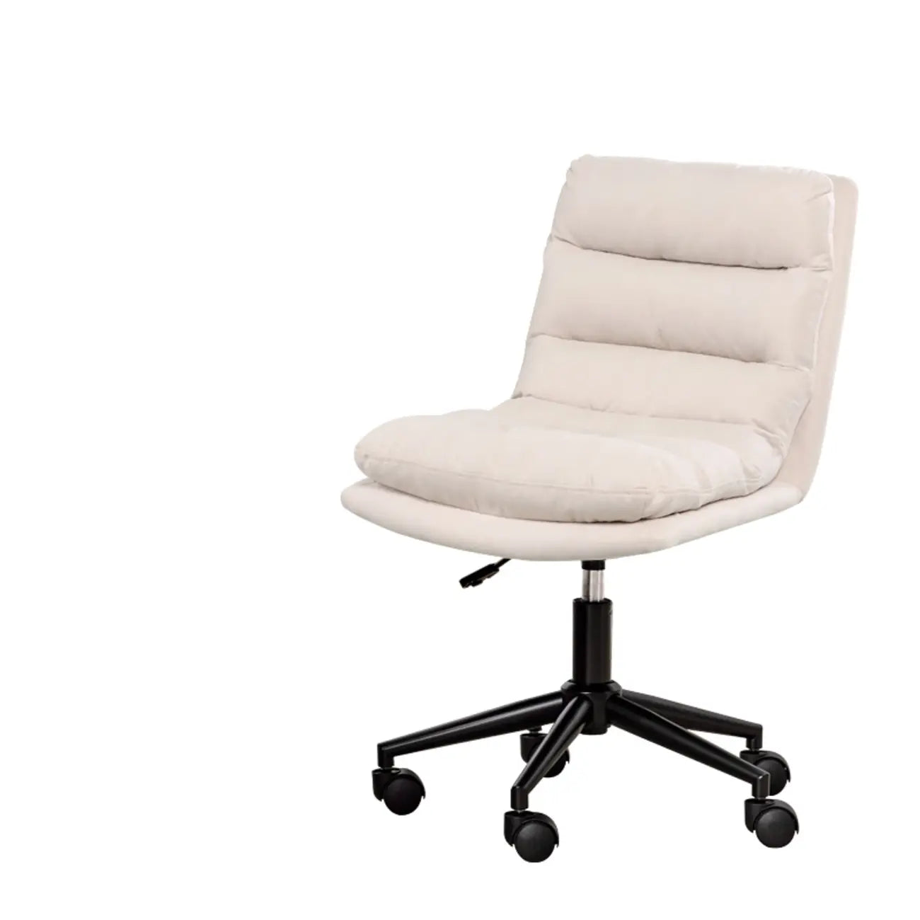 Chaise de bureau réglable décontractée en cuir beige