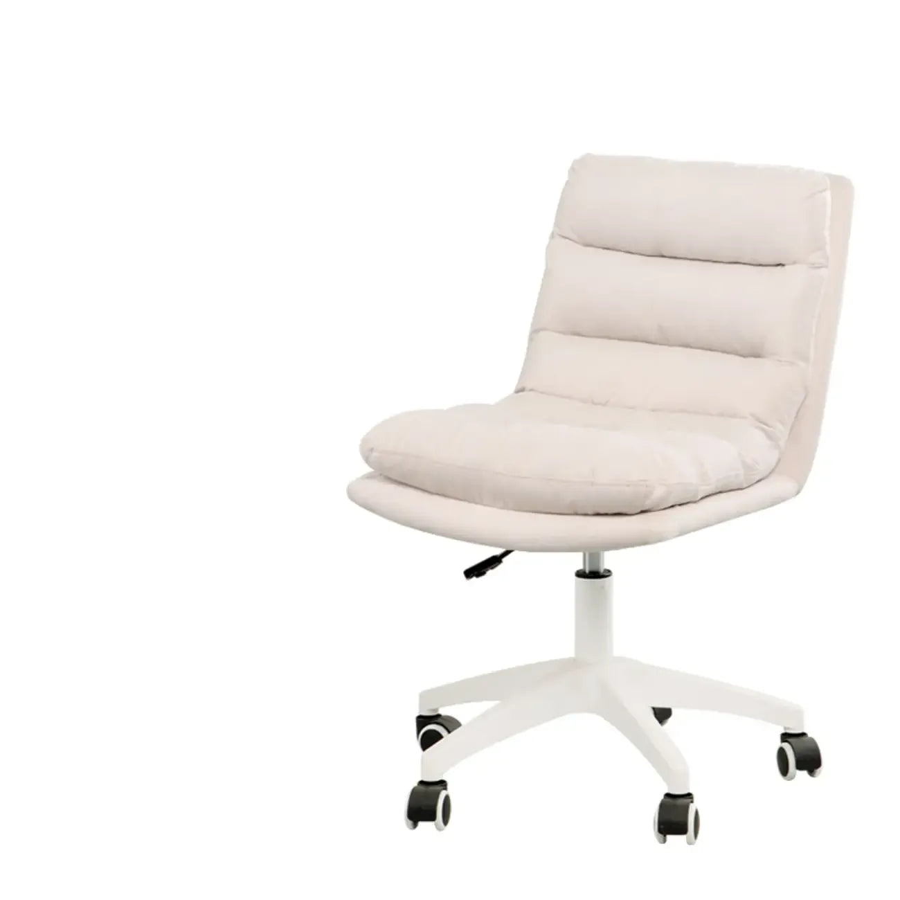 Chaise de bureau réglable décontractée en cuir beige