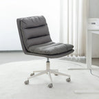 Chaise de bureau réglable décontractée en cuir beige