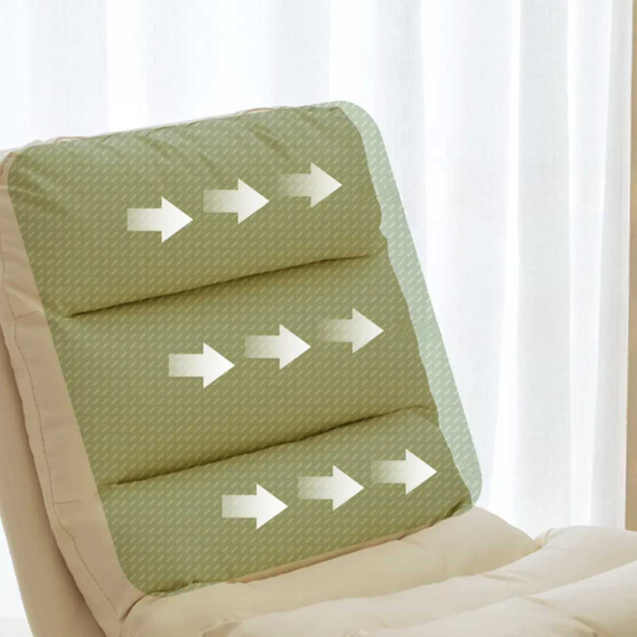 Chaise de bureau réglable décontractée en cuir beige