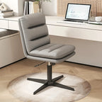 Chaise de bureau réglable décontractée en cuir beige