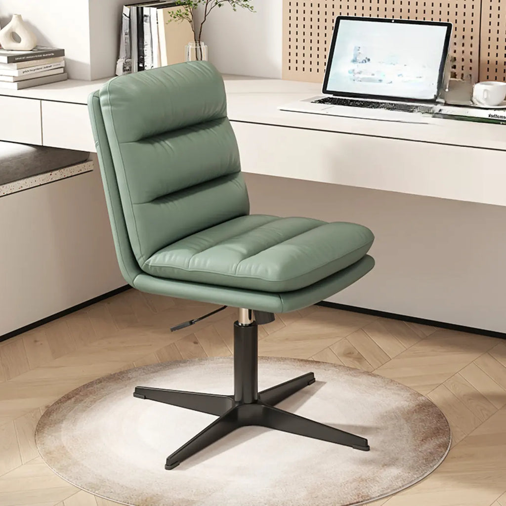 Chaise de bureau réglable décontractée en cuir beige