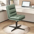 Chaise de bureau réglable décontractée en cuir beige