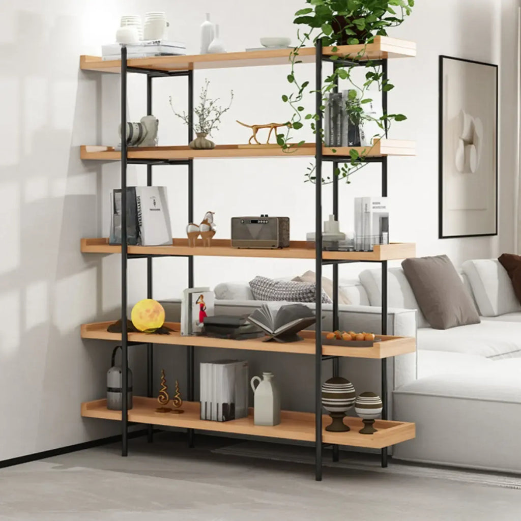 Bibliothèque ouverte moderne en bois à 5 niveaux Etagere