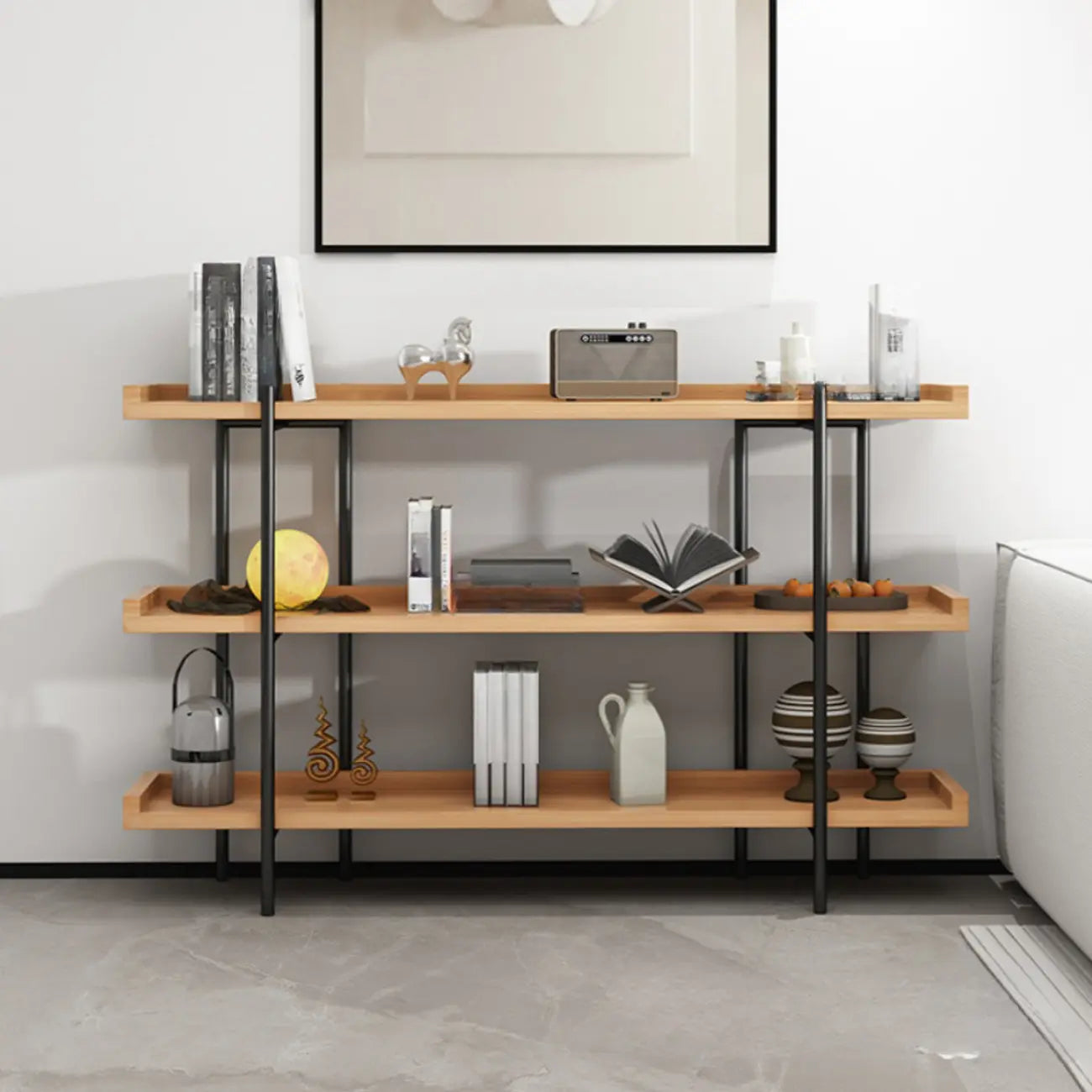 Bibliothèque ouverte moderne en bois à 5 niveaux Etagere