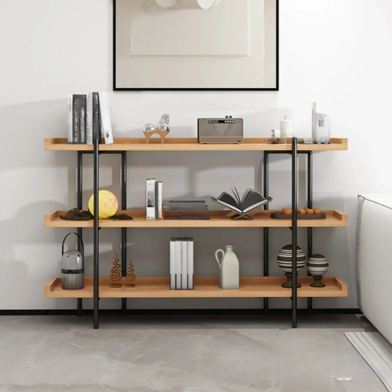 Bibliothèque ouverte moderne en bois à 5 niveaux Etagere