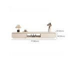 Meuble TV rectangulaire en bois blanc avec 2 tiroirs ventilés