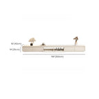 Meuble TV rectangulaire en bois blanc avec 2 tiroirs ventilés