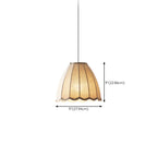 Suspension en tissu beige en forme de cloche