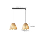 Suspension en tissu beige en forme de cloche