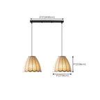 Suspension en tissu beige en forme de cloche