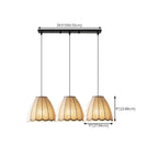 Suspension en tissu beige en forme de cloche