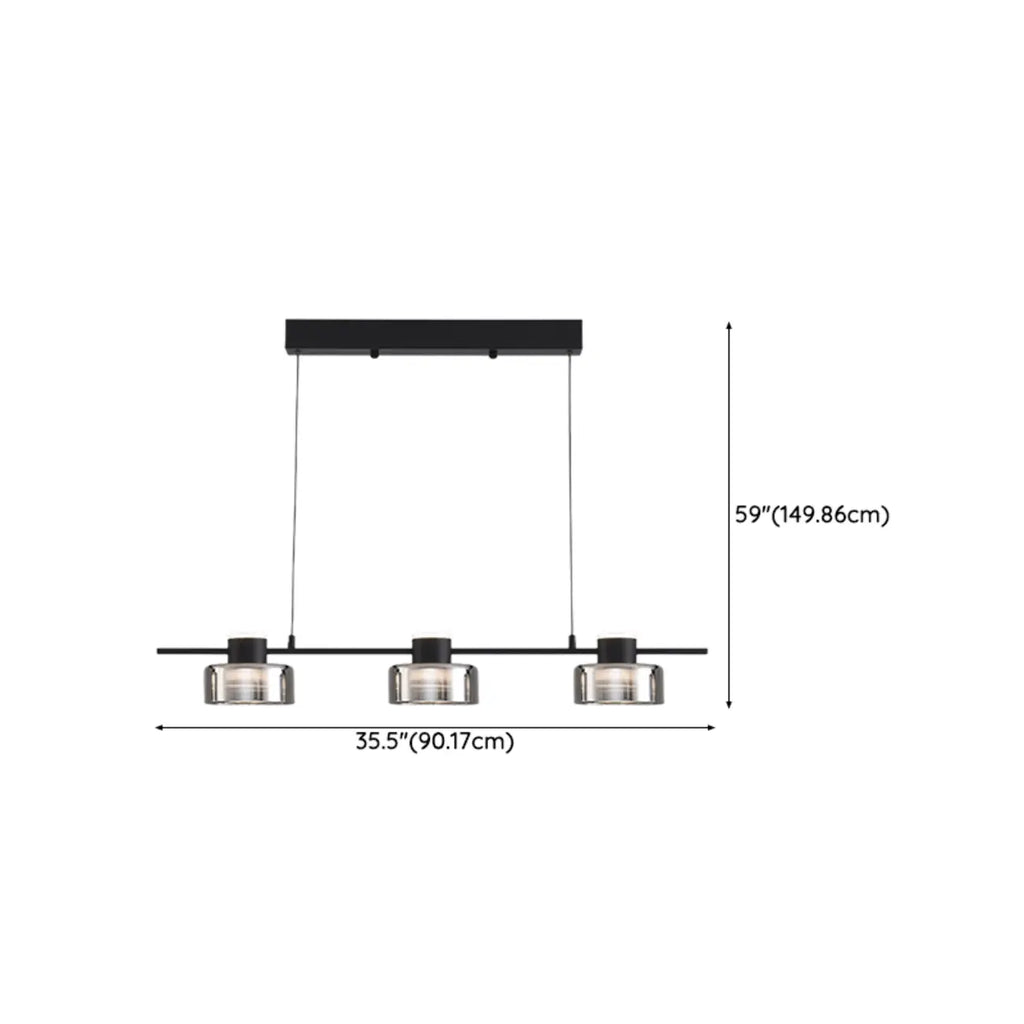 Suspension moderne à LED dimmable pour îlot de cuisine