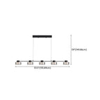Suspension moderne à LED dimmable pour îlot de cuisine