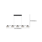 Suspension moderne à LED dimmable pour îlot de cuisine