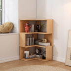 Bibliothèque d'angle en bois à 6 niveaux en forme de L