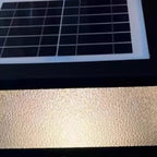 Lampes solaires carrées noires pour poteaux d'extérieur en métal