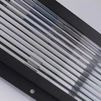 Lampes solaires carrées noires pour poteaux d'extérieur en métal