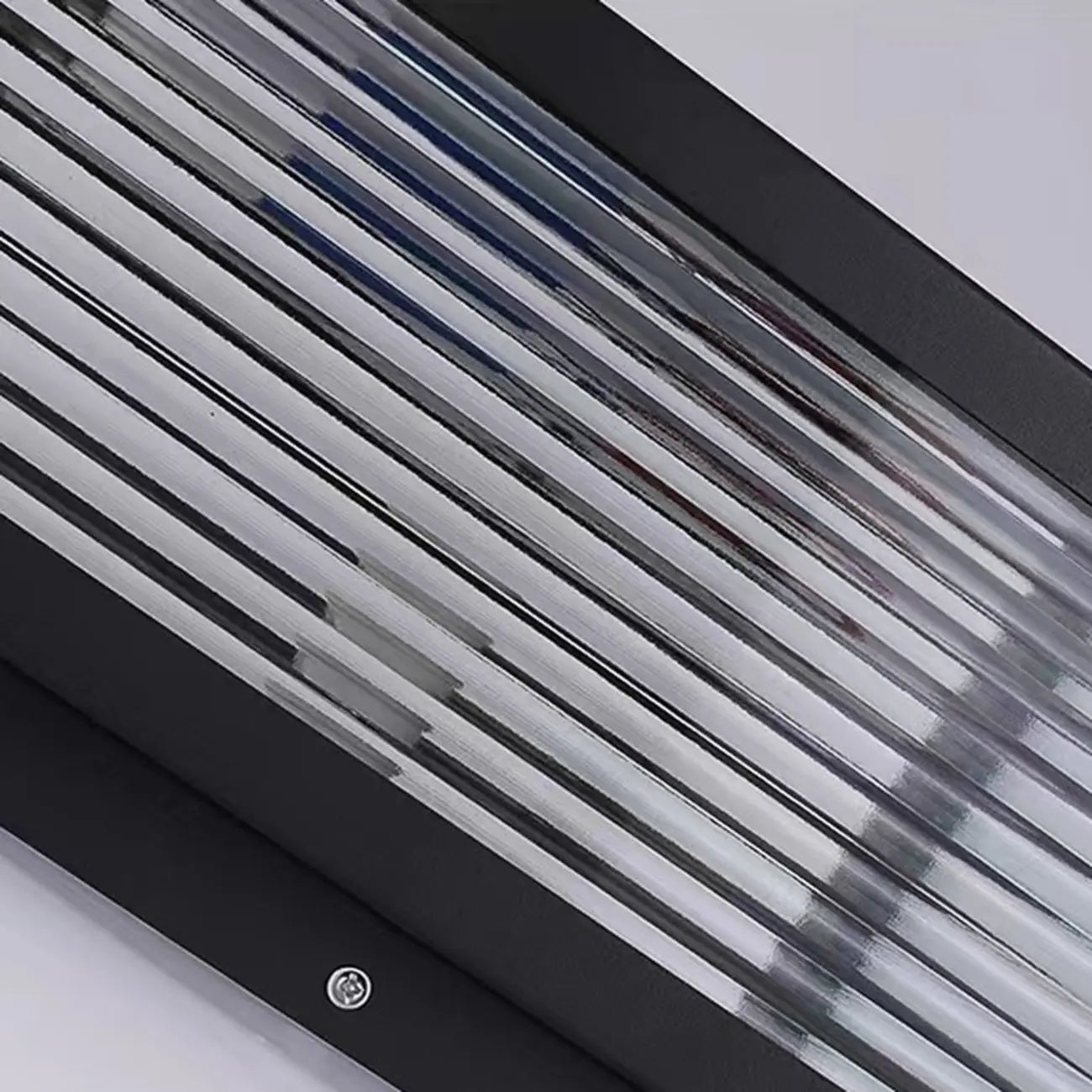 Lampes solaires carrées noires pour poteaux d'extérieur en métal