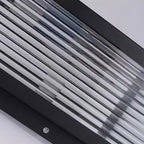 Lampes solaires carrées noires pour poteaux d'extérieur en métal