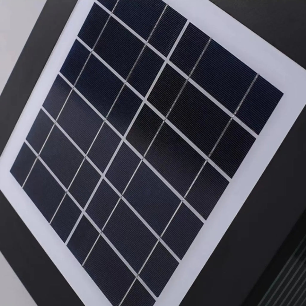 Lampes solaires carrées noires pour poteaux d'extérieur en métal