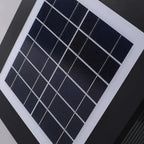 Lampes solaires carrées noires pour poteaux d'extérieur en métal
