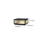 Lampes solaires carrées noires pour poteaux d'extérieur en métal